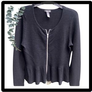 Gorgeous Black Zip Up Sweater